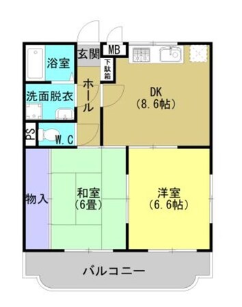 グランドハイツ関根ＩＩの物件間取画像